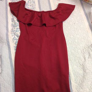 Off shoulder red dress size XL